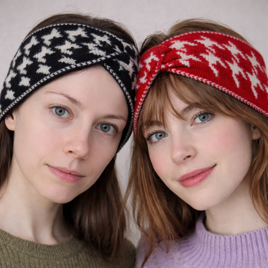 Cashmere double knit twisted headband | Cashmere accessories by Econica