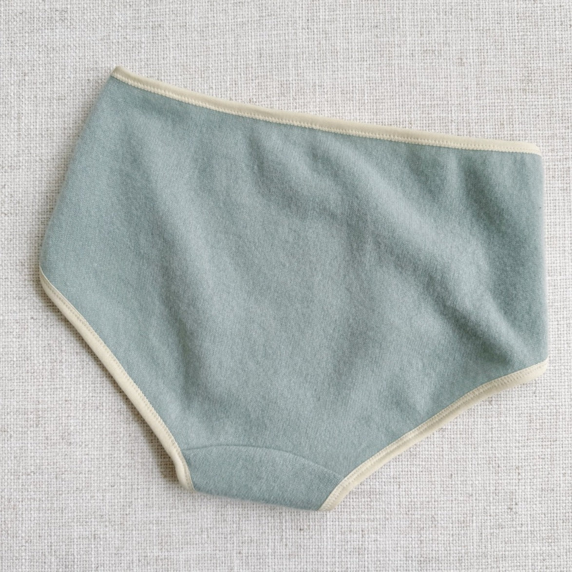 Shop Mint cashmere hipster brief for woman, made in canada  cashmere and wool underwear and bralettes by Econica 