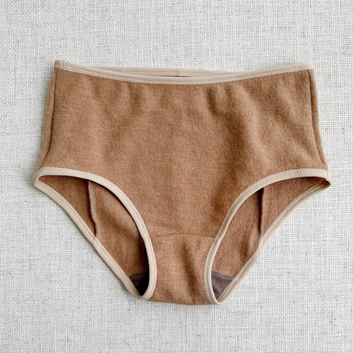 neutral beige cashmere underwear for women, shop best cashmere and wool underwear made in Canada