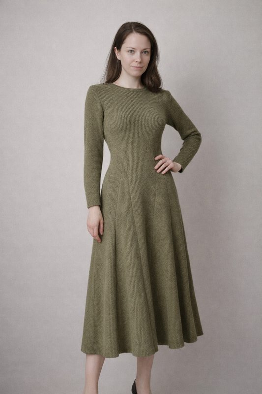 Warm Wool Long Dress | 5 Colors | Women’s sweater knitwear