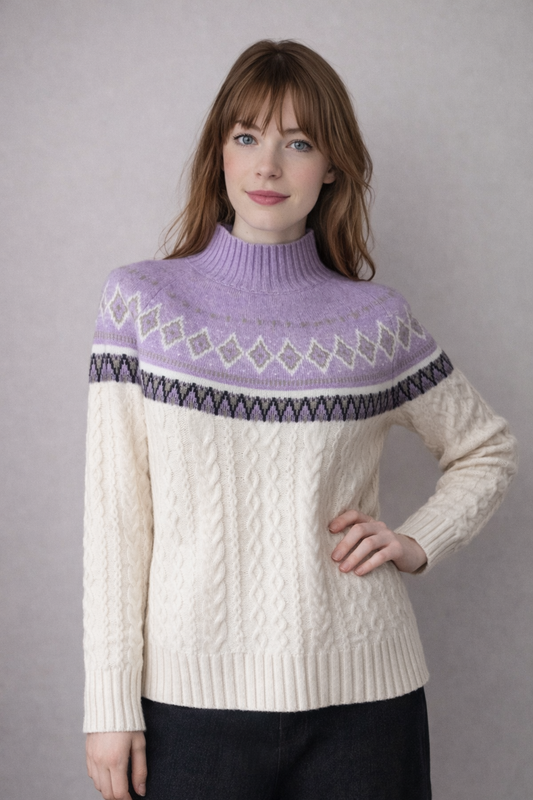 Nordic Cashmere Fair Isle Sweater - 100% Cashmere