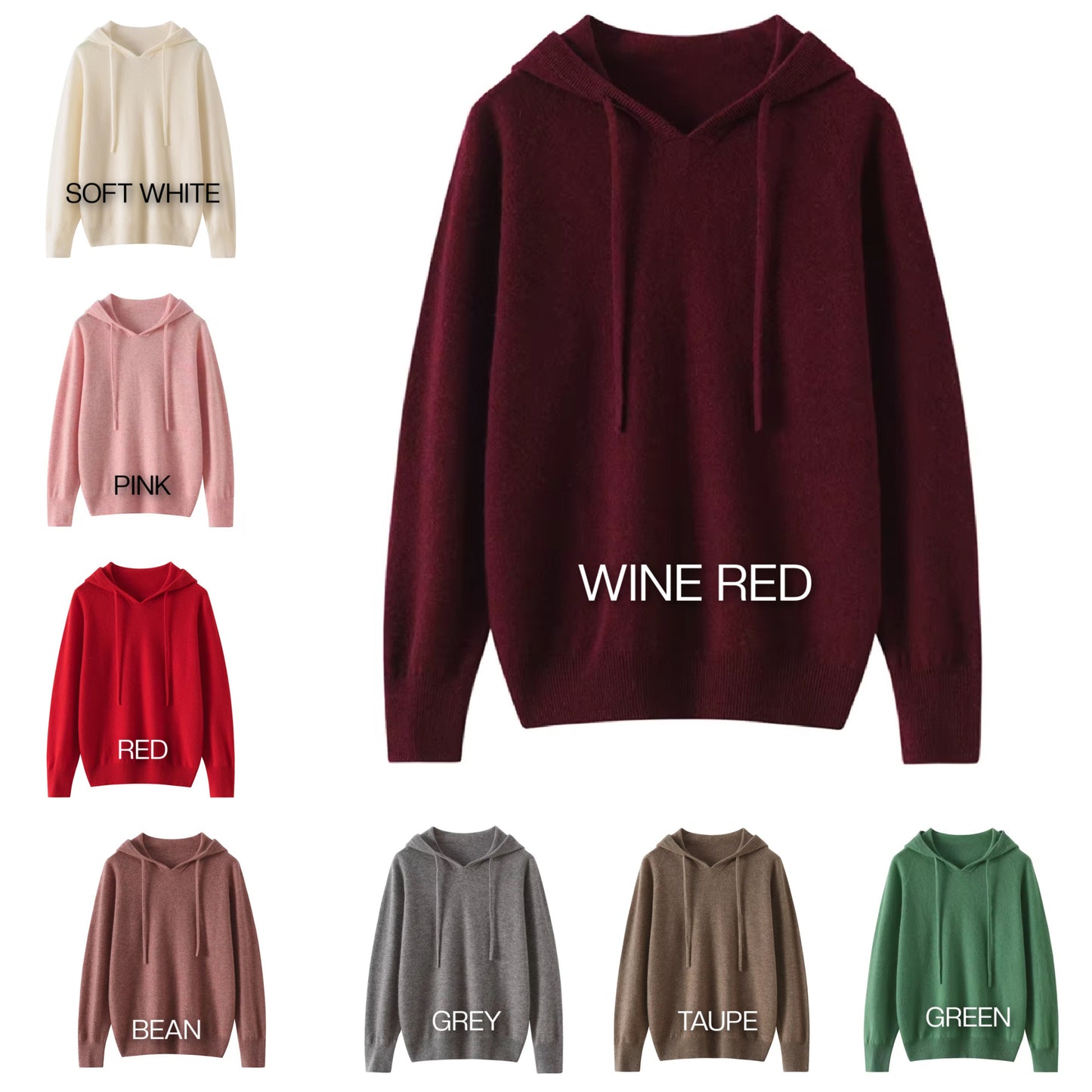 Light Cashmere summer hoodie | 15 Colors