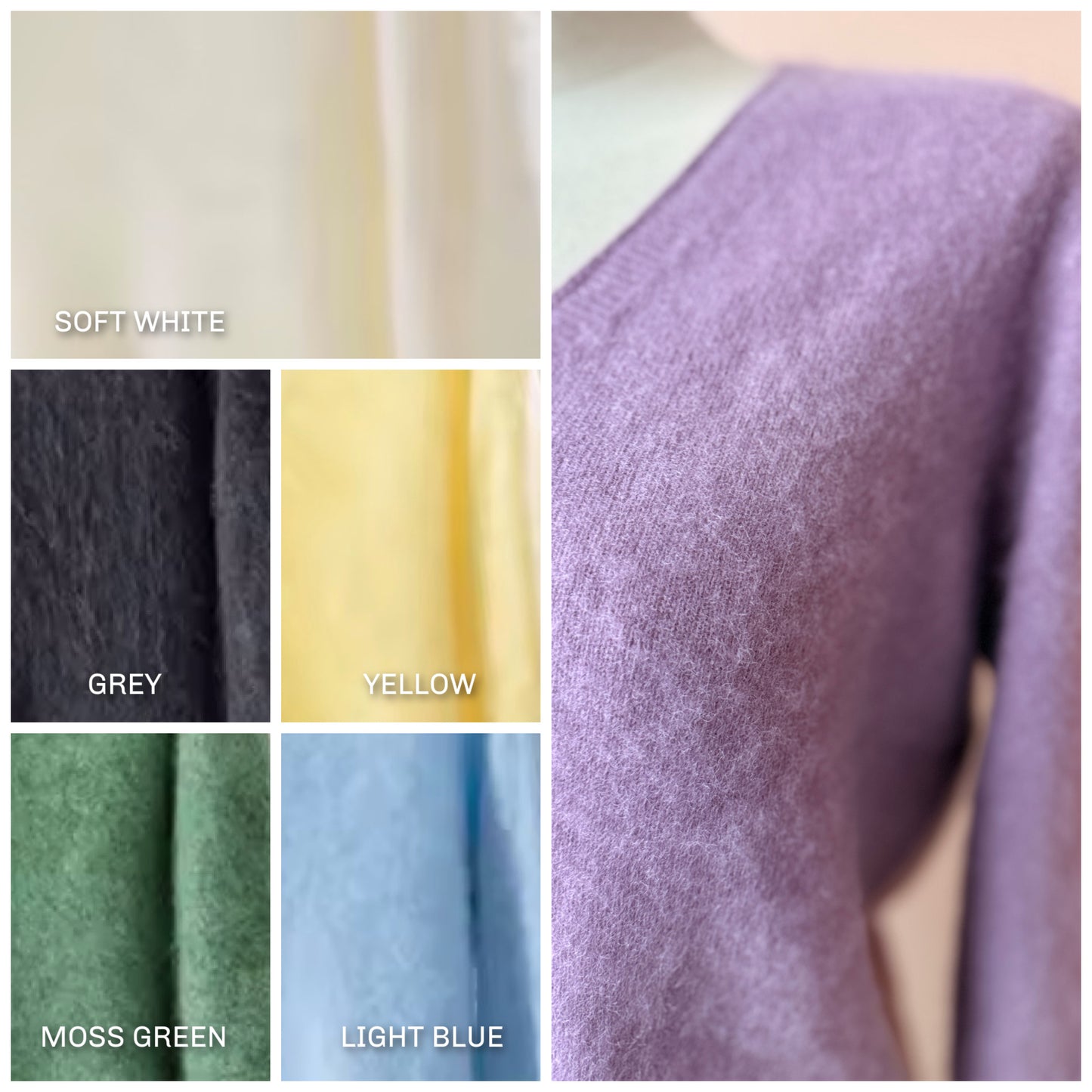 Brushed cashmere cardigan | 11 Colors