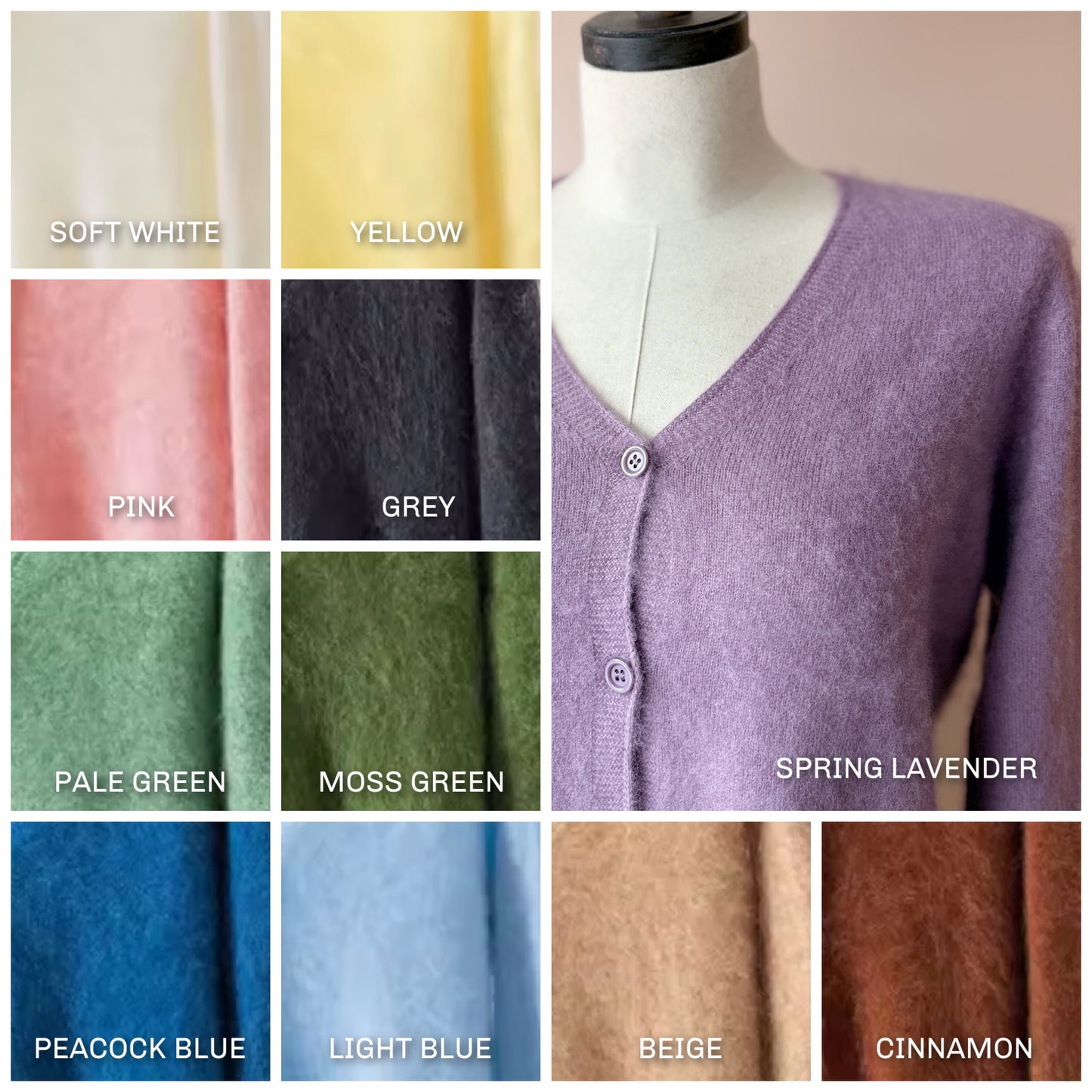 Brushed cashmere cardigan | 11 Colors