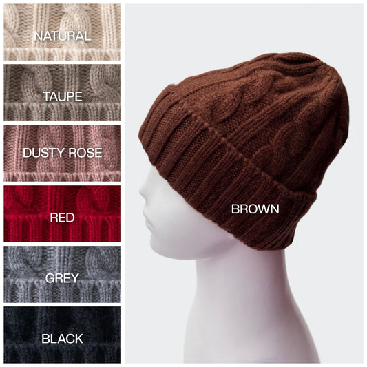 Cashmere beanie hat | 7 Colors | Hand knit cashmere hat
