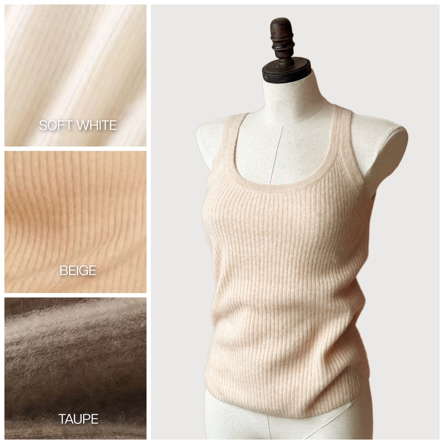 Cashmere tank top | Women’s cashmere knitwear