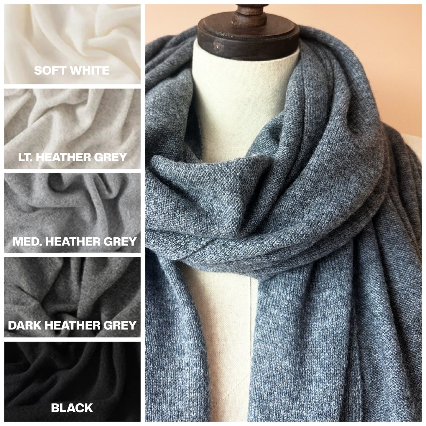 Oversized Cashmere scarf | 5 Colors | Cashmere accessories