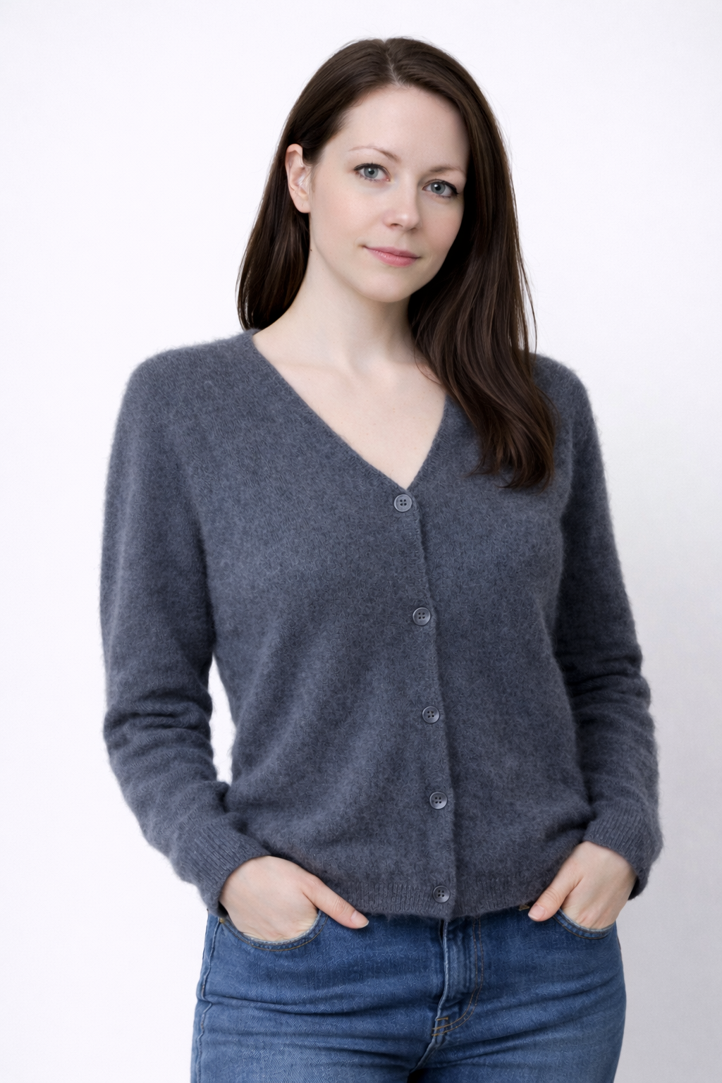 Brushed cashmere cardigan | 11 Colors
