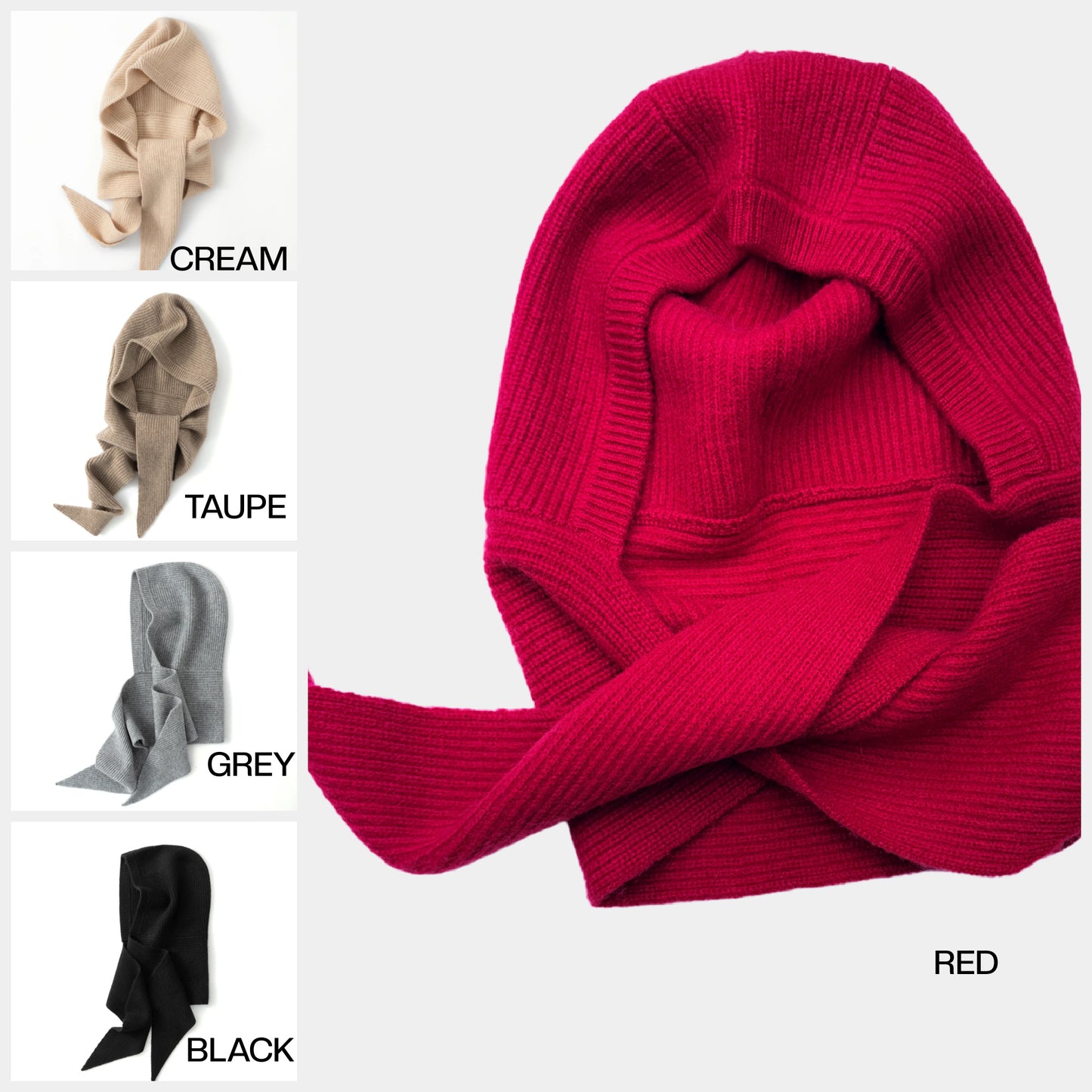 Cashmere Hooded scarf | 5 Colors | Cashmere accessories by Econica