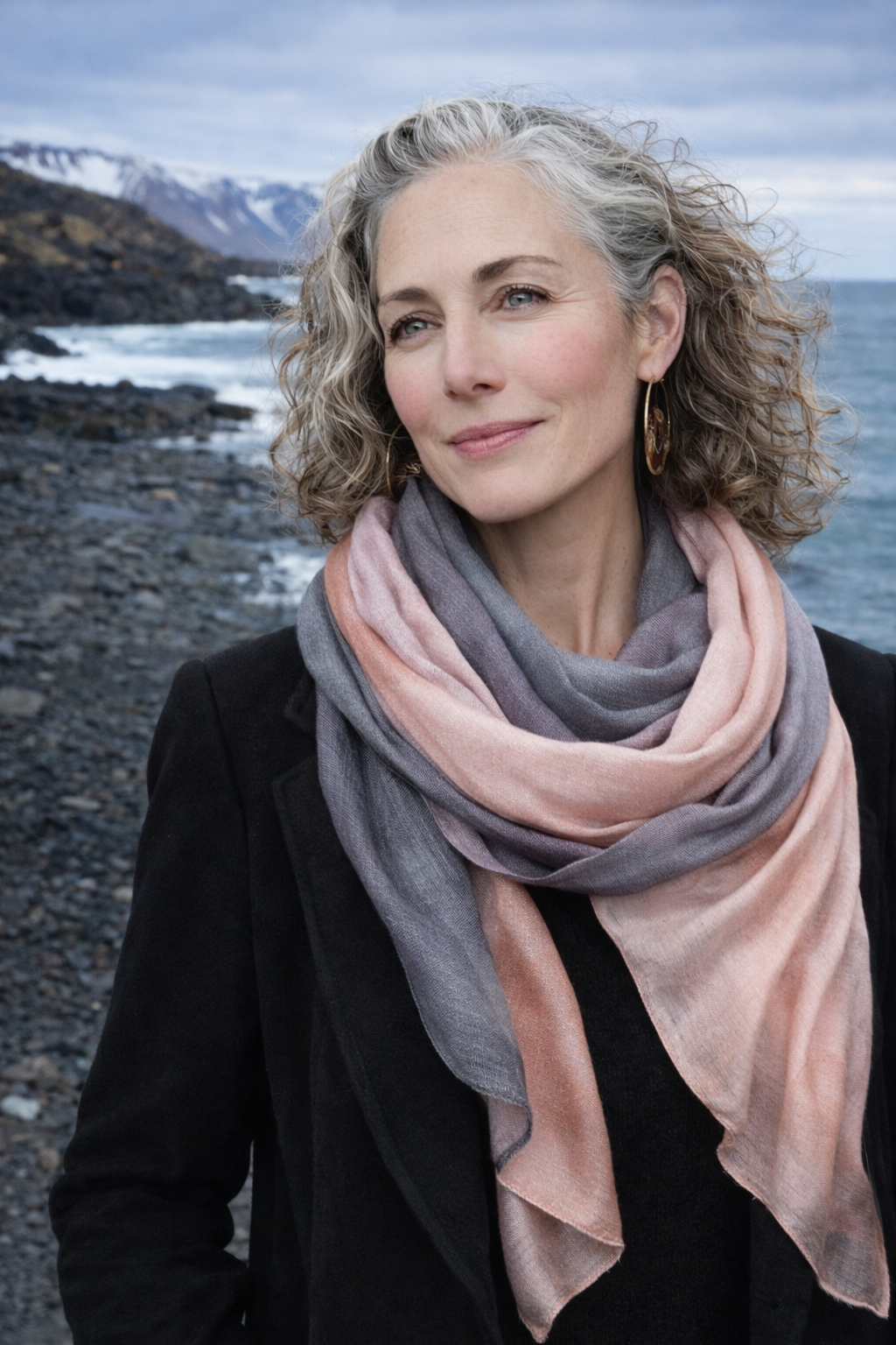 Jupiter Scarf Silk Wool | Gradient Ombré Scarf