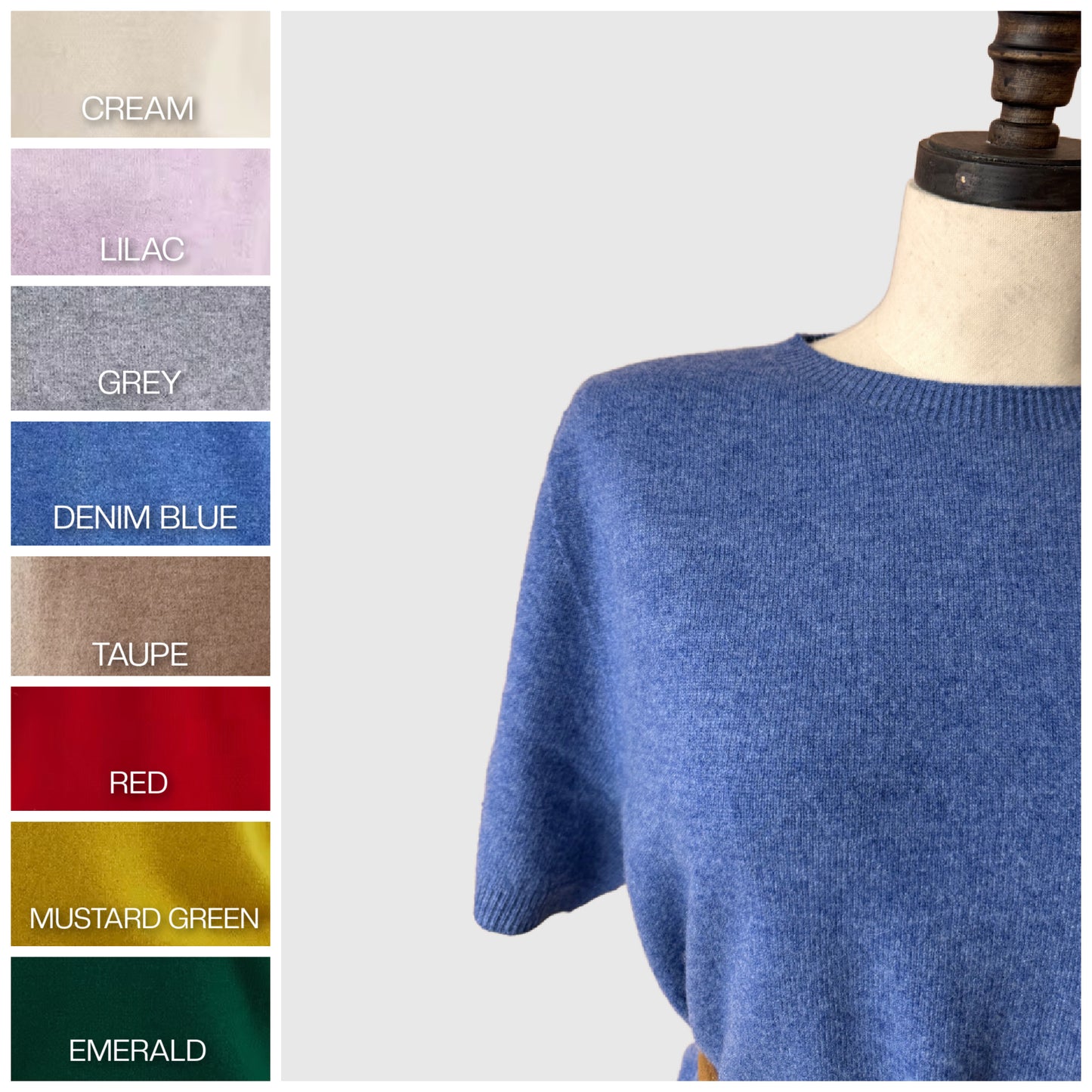 Merino wool teeshirt top | 10 Colors | Women’s merino knitwear