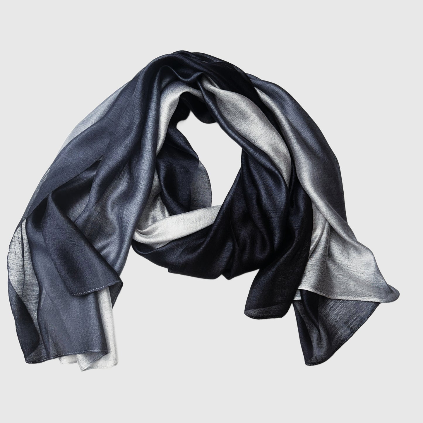 Moon Scarf Silk Wool | Gradient Ombré Scarf