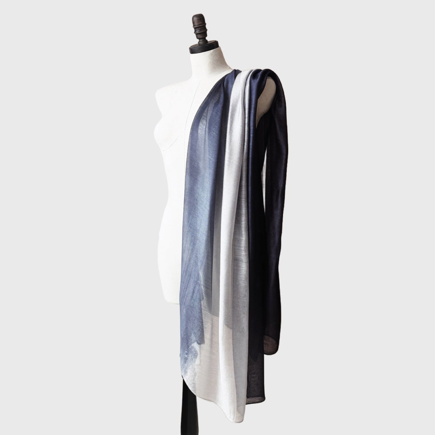 Moon Scarf Silk Wool | Gradient Ombré Scarf