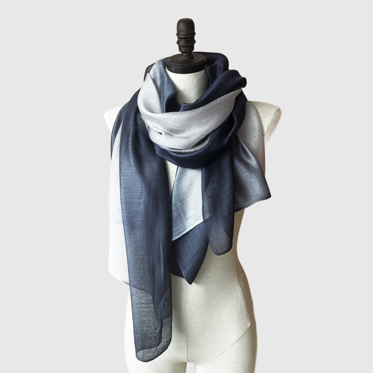 Moon Scarf Silk Wool | Gradient Ombré Scarf