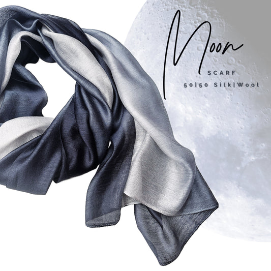 Large Grey Silk Scarf