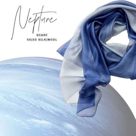 Neptune Scarf Silk Wool | Gradient Ombré Scarf