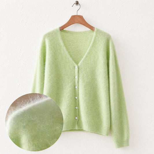Lofty brushed cashmere cardigan