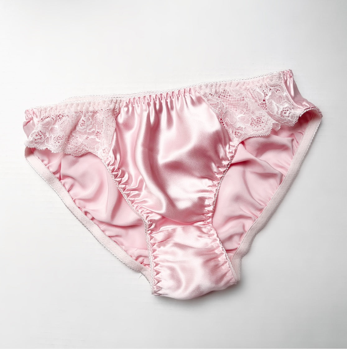 Rose pink Light Blue women's silk underwear, Made in Canada silk lingerie