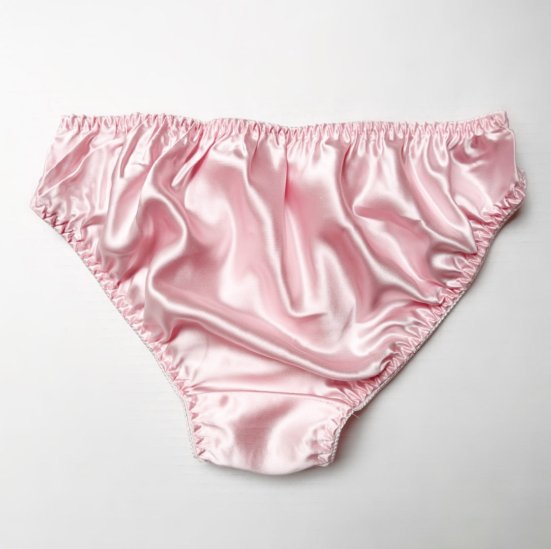 Light Pink Light Blue women's silk underwear, Made in Canada silk lingerie