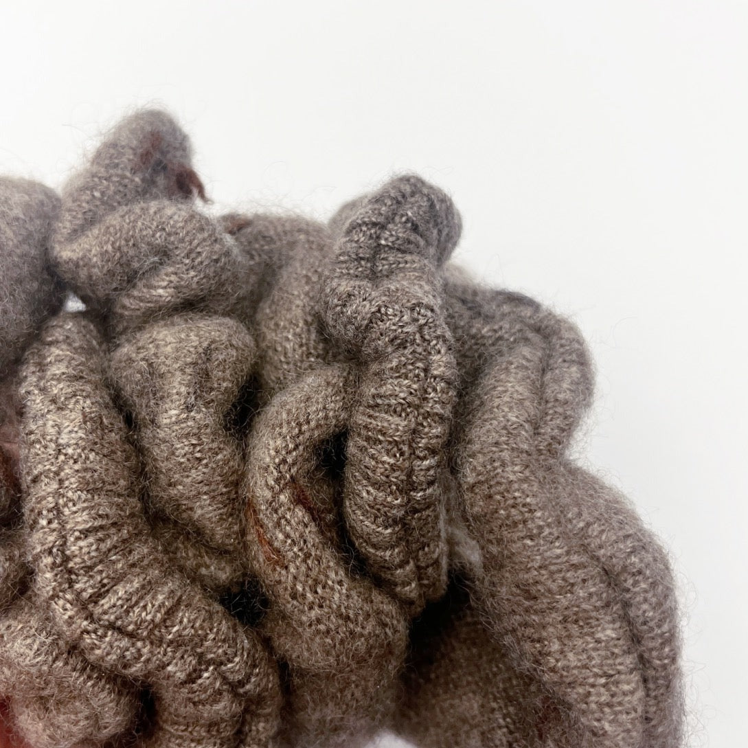 natural cashmere scrunchies for fragile dry hair