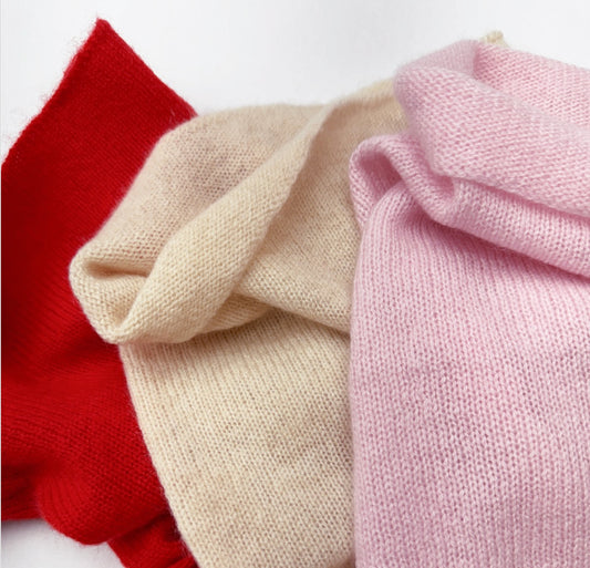 100% Cashmere knit circle scarf | Cashmere winter accessories