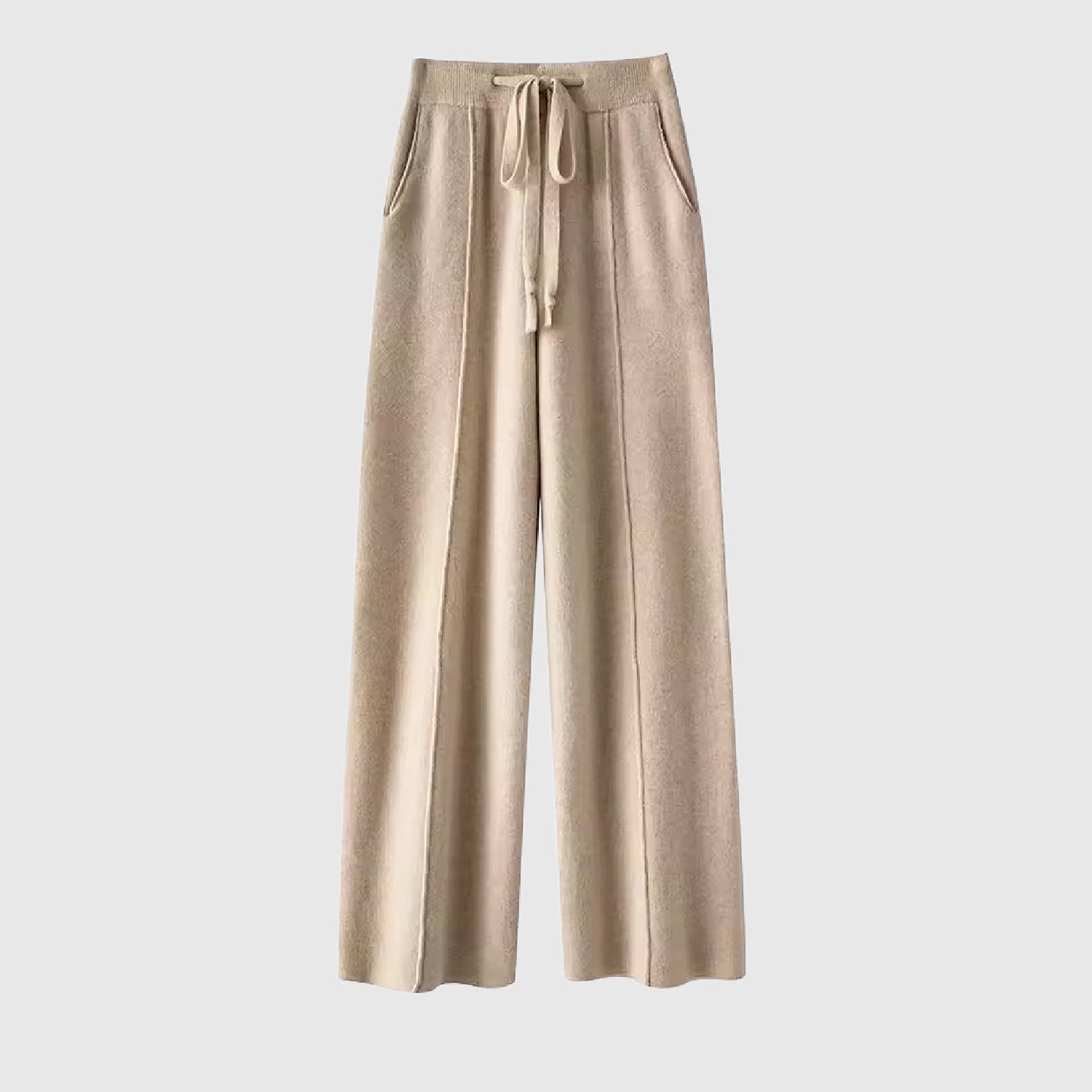 Drawstring Merino Wool Pants with Pockets | Women’s knitwear