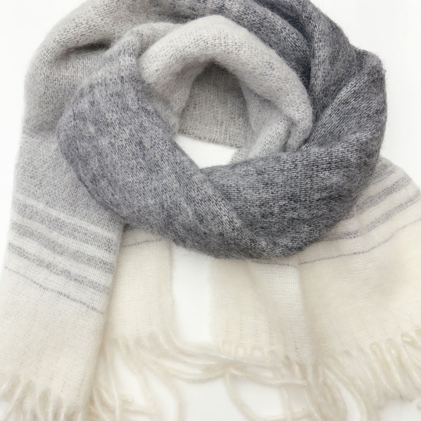 Long Alpaca Wool scarf | One-of-a-kind oversized winter scarf