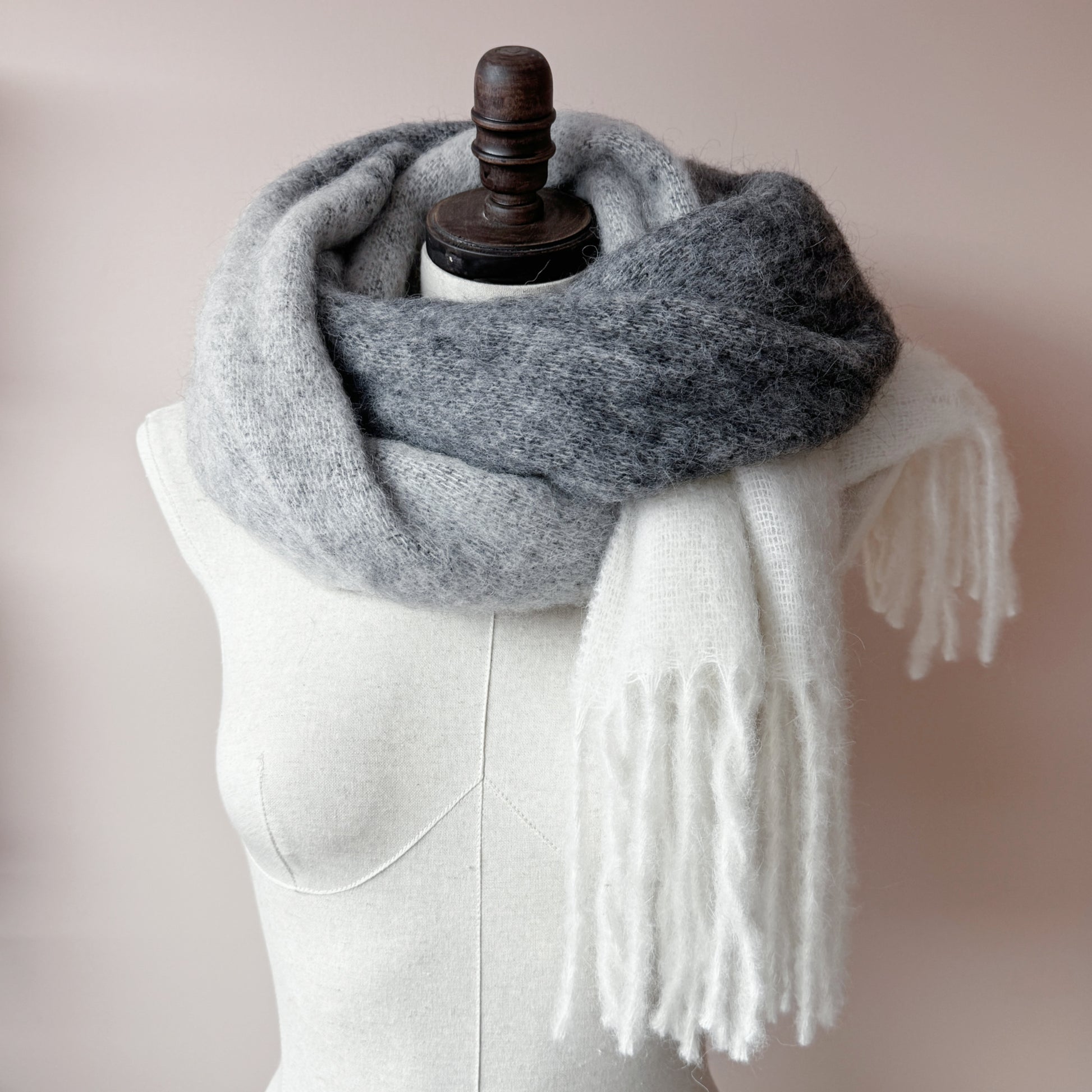 Woolen Scarves Large Soft Scarf Long Alpaca Oversized Winter Scarf