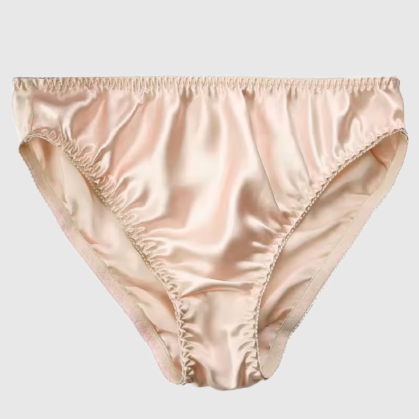 Blush or Rose Silk Bikini Brief S/M | Clearance