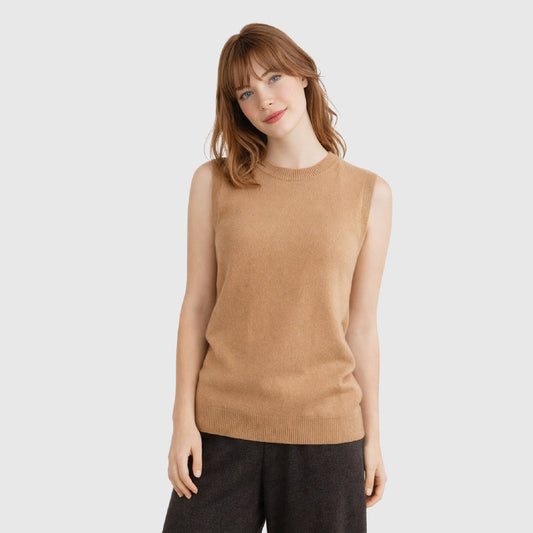 Sleeveless merino wool top | Women’s knitwear