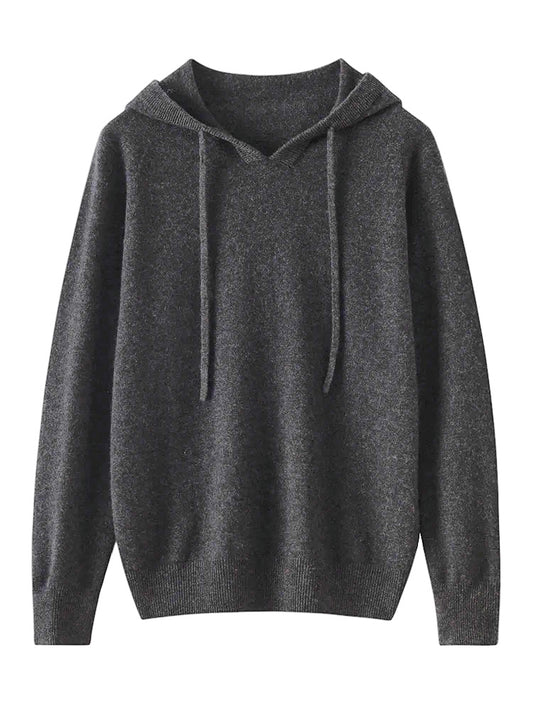 Cashmere knit hooded top | 14 Colors