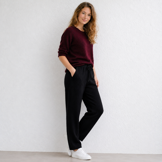 CLEARANCE | Warm wool pants with pockets | 4 Colors | Women’s knitwear