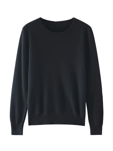 Fine cashmere crewneck top | 18 Colors | Cashmere women's sweater