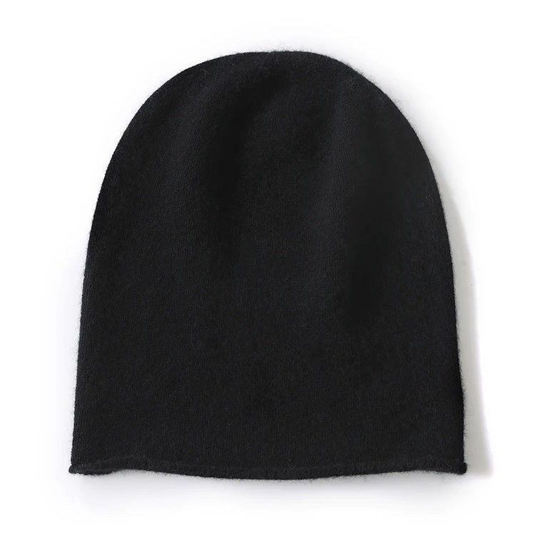 Thin Cashmere beanie with rolled hem | 8 Colors
