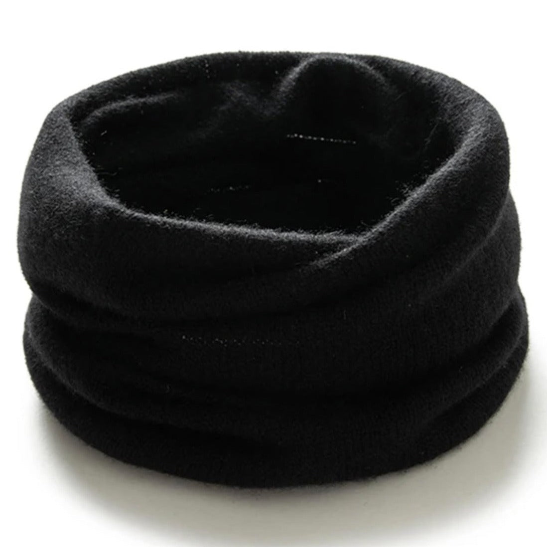 Black Natural 100% cashmere neck warmer, shop Canada cashmere clothes, scarves, shawls