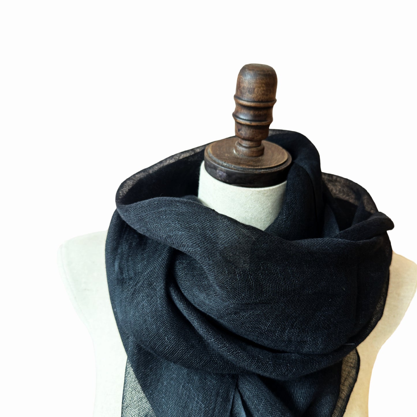 natural linen flax scarf