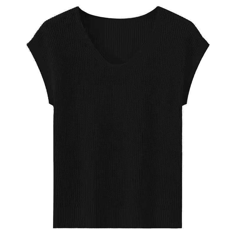 Linen summer top with slouchy shoulders | 6 Colors | Women’s linen knitwear