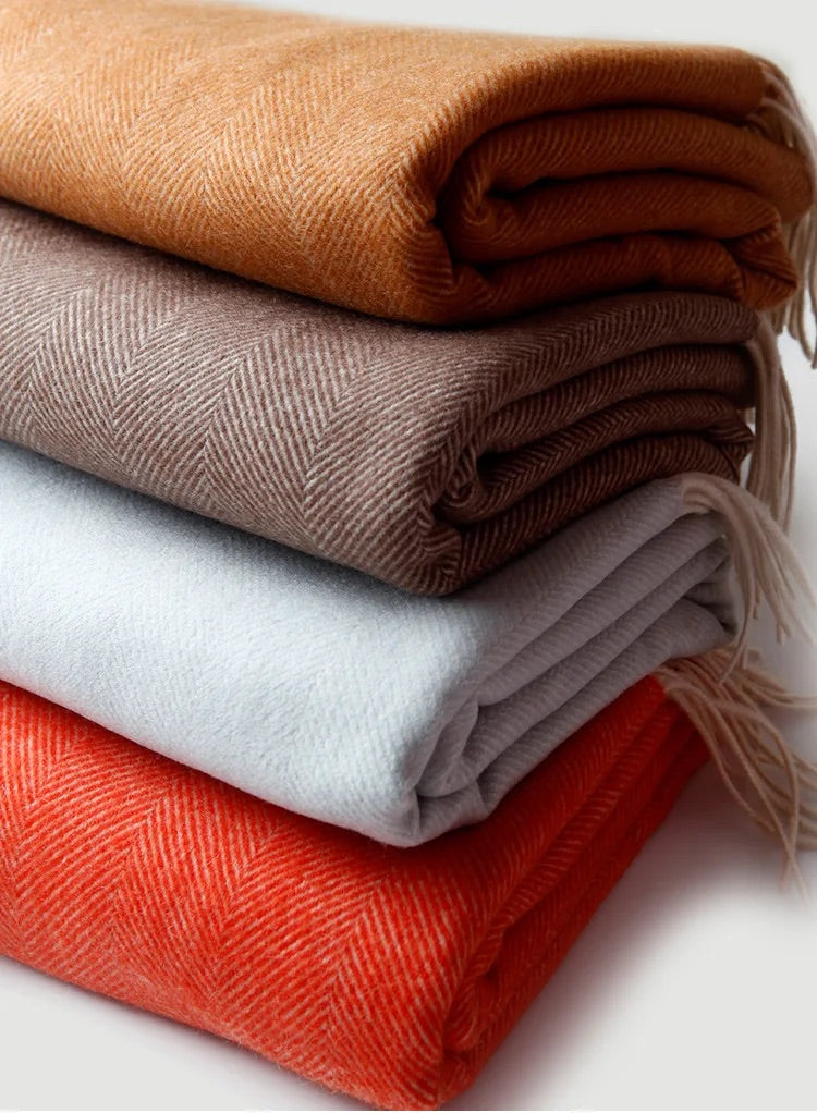 Merino wool blanket throw | 14 Colors