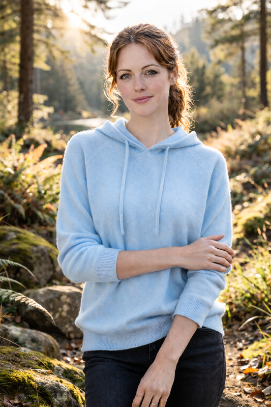 100% Cashmere knit hooded top | 14 Colors