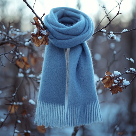 Long lambswool winter scarf | 18 colors