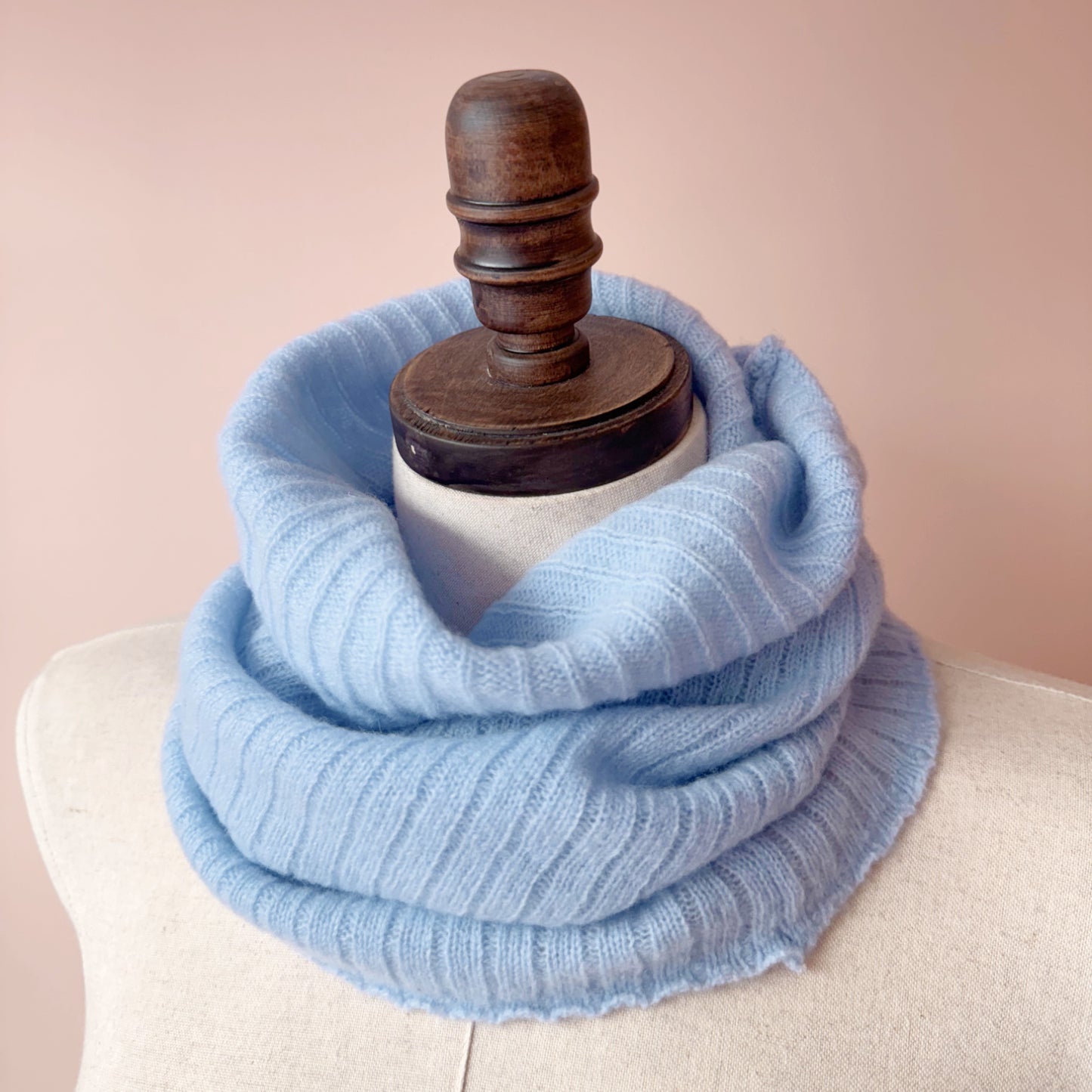 Ribbed Knit Merino Wool Neck Wrap | Wool Infinity Scarf | 4 Colors