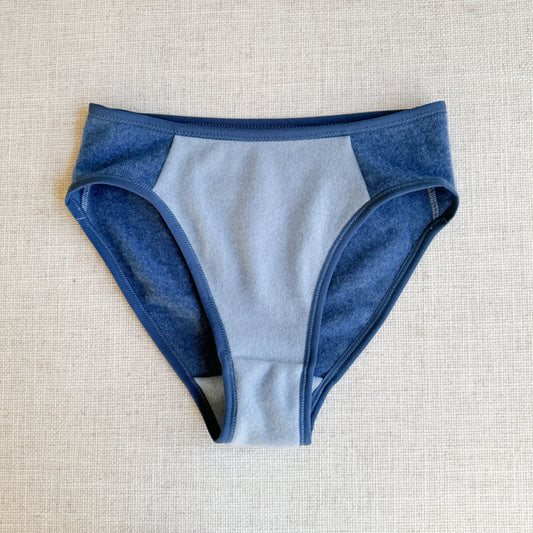 blue cashmere bikini brief 