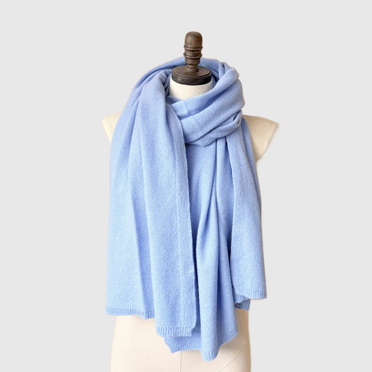 Oversized Light Blue Cashmere scarf | 5 Colors | Cashmere accessories