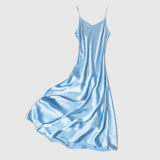 Natural Silk Long Slip Dress | 10 Colors | Women’s loungewear
