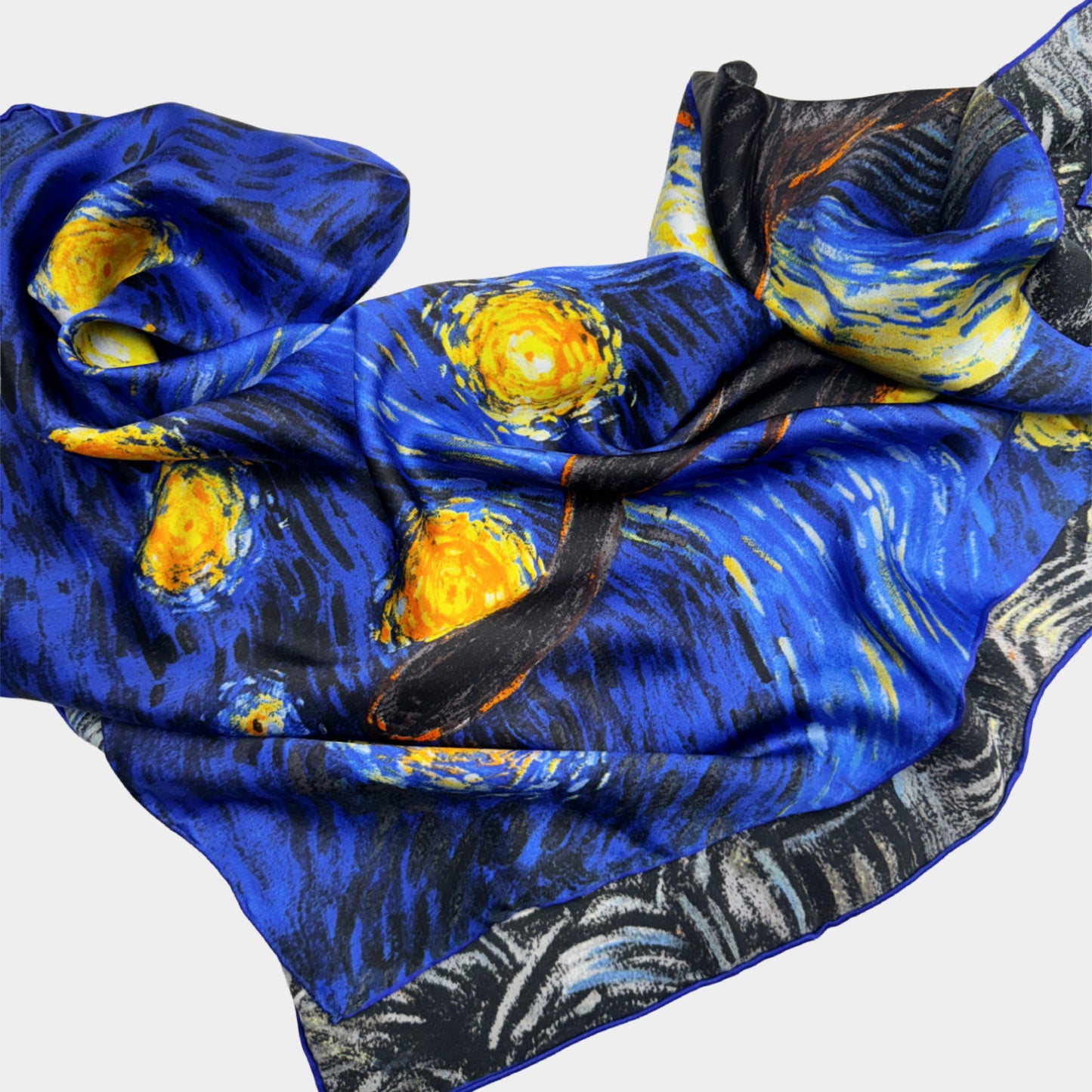 Large Square Silk Shawl | Pure Silk Scarf