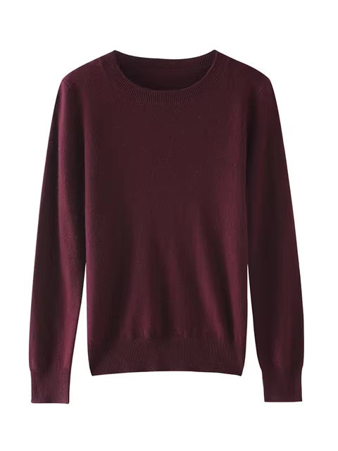 Fine cashmere crewneck top | 18 Colors | Cashmere women's sweater