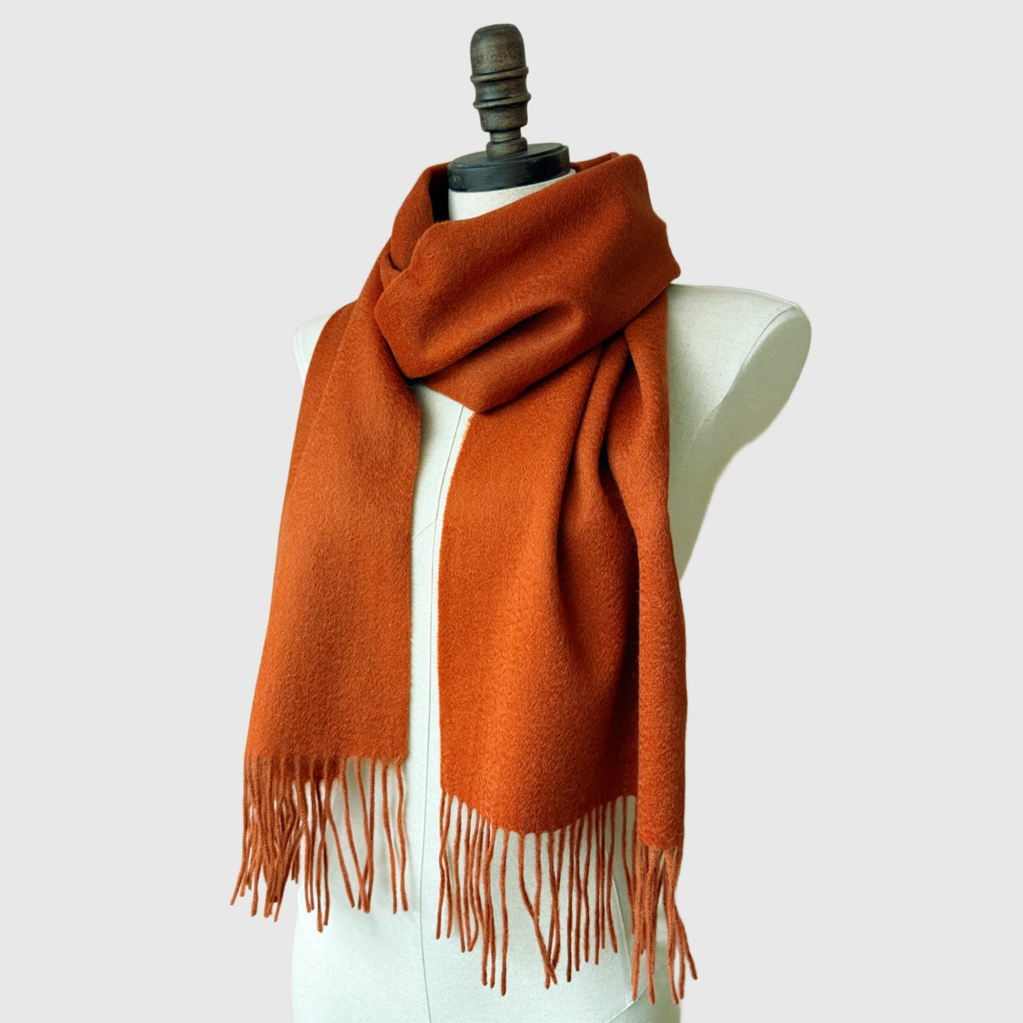 Warm Merino Wool Scarf | Long scarf with tassels | 4 Colors