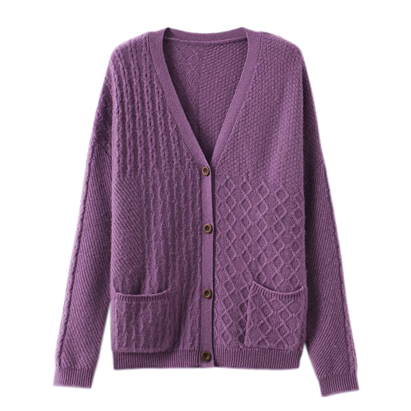 long merino wool cardigan