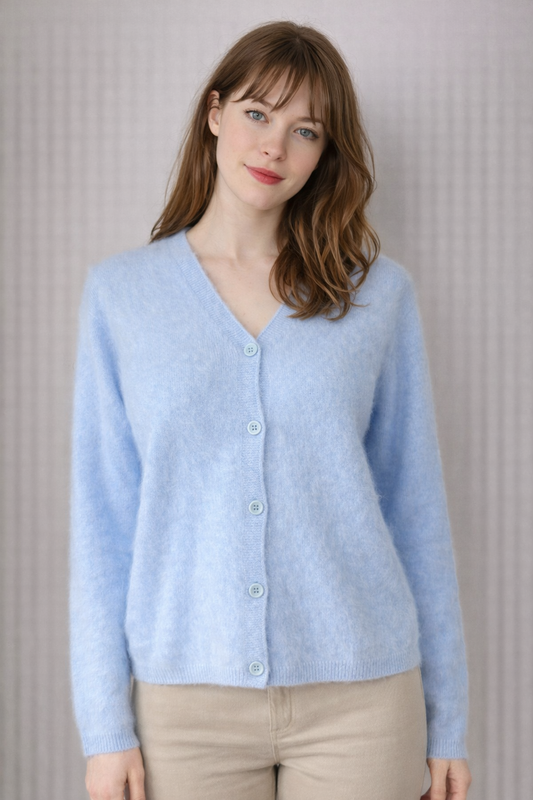 Brushed cashmere cardigan | 11 Colors