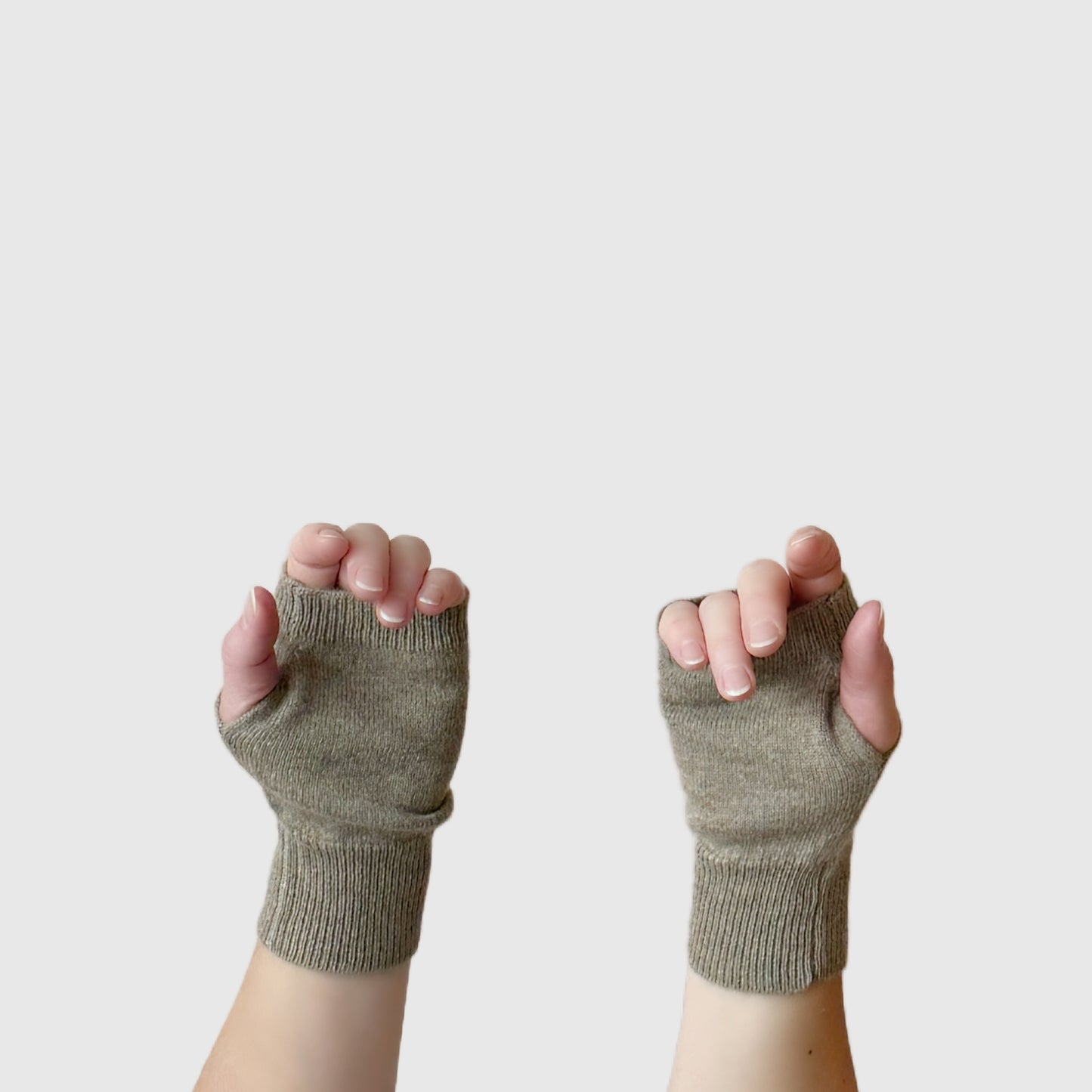 Cashmere wrist warmers | Fingerless gloves | Natural or Taupe